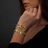 Purpurrot | Silber | Firefly Glas Kaskadenarmband